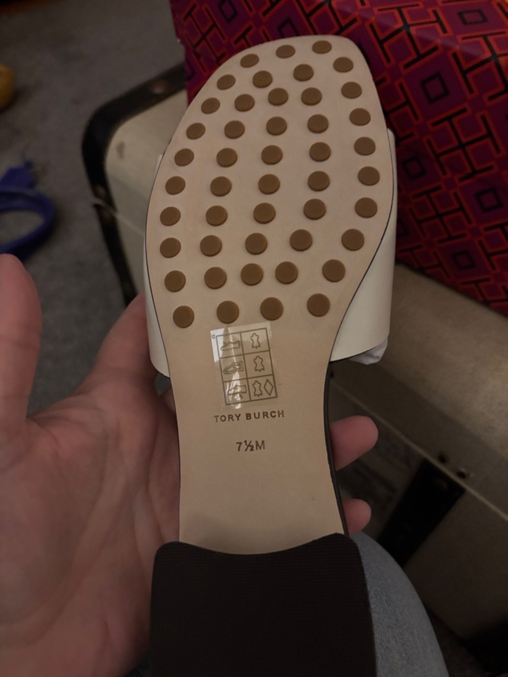 Tory Burch Cream Miller Logo Slide Sandals - Picture 3 of 5